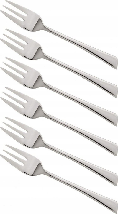 Set pirunësh ëmbëlsirash KingHoff KH-1442, 6 copë, çelik inox, argjendtë