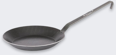 Tigan hekuri Petromax Wrought Iron Skillet, me dorëzë t’gjatë, diametër i vogël, i zi