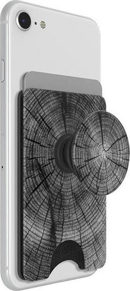 Portofol telefoni PopSockets PopWallet+ Out of the Woods, me mbajtëse, ngjitës, gri