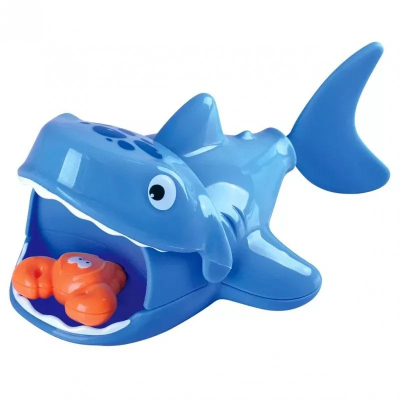 Lodër uji Happy Baby Swim And Catch Shark, set peshkaqen dhe gaforre, për fëmijë 18m+