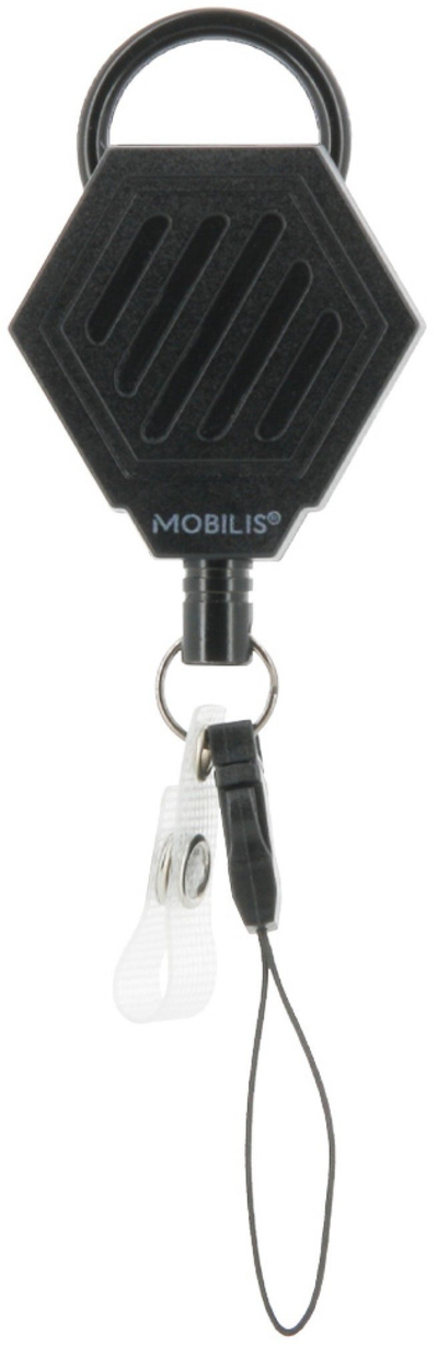 Kabllo tërheqëse MOBILIS Hook by Ring, për smartphone dhe terminal HHD, rikthim magnetik, e zezë
