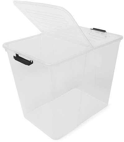 Kuti ruajtëse Plast Team Home Box Flex, 65L, me kapak, transparente