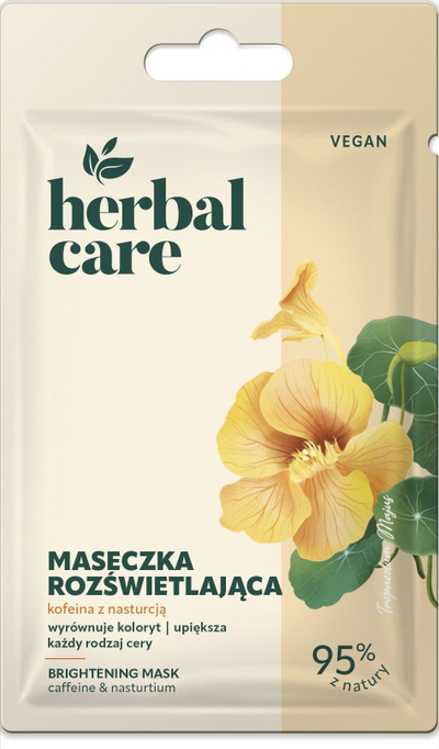 Maskë fytyre Farmona Herbal Care Caffeine &amp; Nasturtium, në lecke, 1 copë