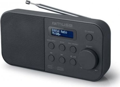 Radio portabël Muse M-109 DB, DAB Plus FM, me ekran LCD, e zezë