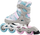 Rola inline Nils Adjustable L, nr 39-42, rrota PU 82A, gri me rozë