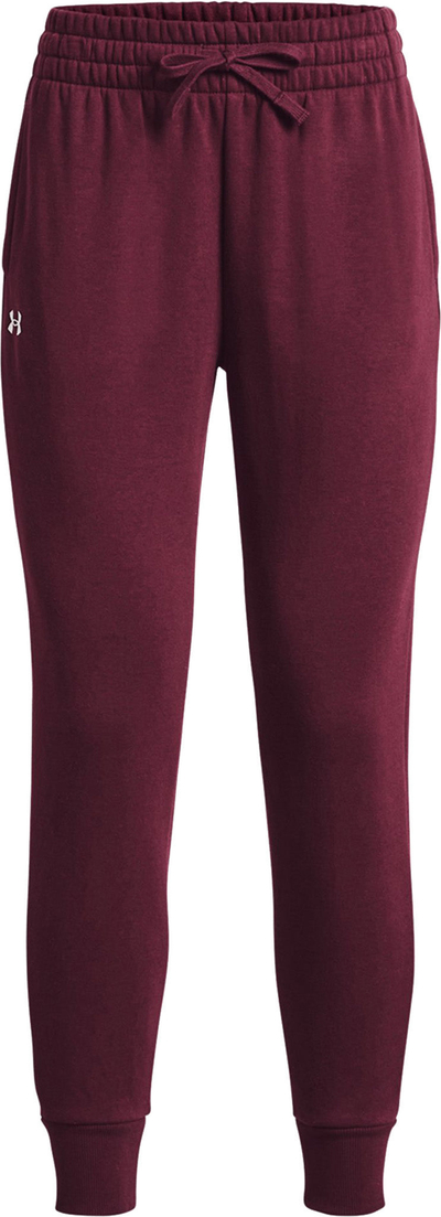Pantallona trening Under Armour Rival Fleece për femra, pambuk, Dark Maroon e bardhë