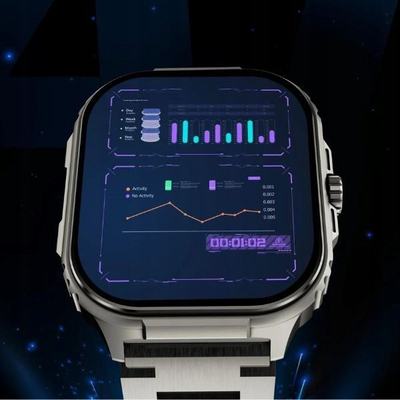 Orë e zgjuar HiFuture Ultra3 Pro, ekran 2.04" AMOLED, IP68, ngjyrë argjendi