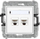 Prizë kompjuterike Karlik MINI Double MGK-2, 2xRJ45 Cat 5e, IP20, e bardhë