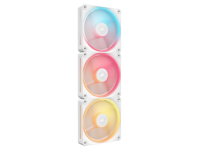 Ventilatorë kasë CORSAIR iCUE LINK LX120-R RGB, 120mm, PWM, komplet 3 copë, të bardhë