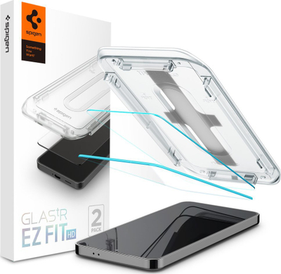 Xham mbrojtës Spigen Glas tR EZ Fit HD, Samsung Galaxy S24 Plus, 2 copa, transparent