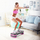 Step aerobik Rebel Active, 78 cm, 3 nivele, roz e zezë