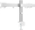 Mbajtës tavoline për monitorë INLINE, për 2 ekrane 17-32", Fine Texture gri