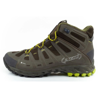 Këpucë trekingu Aku Selvatica Mid Gore Tex M 672 653, membranë Gore Tex, shollë Vibram, gri