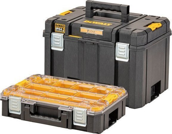 Set kuti veglash DeWalt DWST83520-1 TSTAK 2.0, 2 copë, plastike, e verdhë