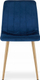 Karrige OSKAR LAVA, kadife, 86x45x55cm, navy blue, set me 3 copë
