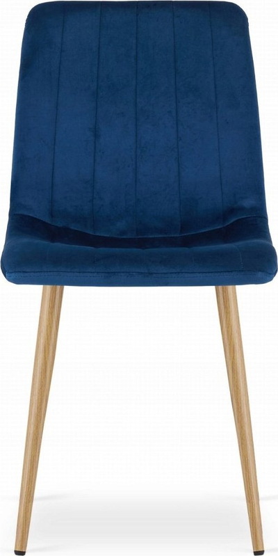 Karrige OSKAR LAVA, kadife, 86x45x55cm, navy blue, set me 3 copë