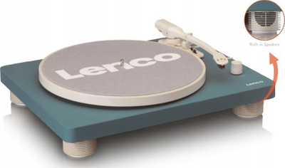 Gramafon Lenco LS-50TQ, belt-drive, me bokse të brendshme, blu