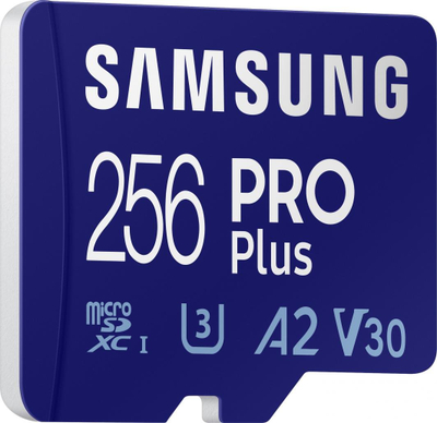 Kartë memorie Samsung PRO Plus 2021 (MB-MD256KA/BE), MicroSDXC, 256 GB, Klasa 10 UHS-I/U3 A2 V30