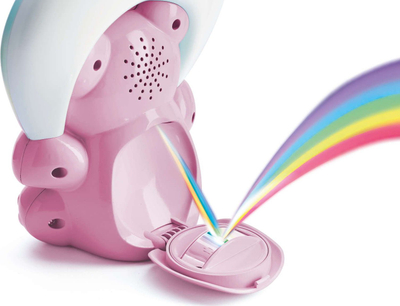 Lodër projektor për fëmijë Chicco Bear With Rainbow, me dritë ylberi, melodi relaksuese, rozë