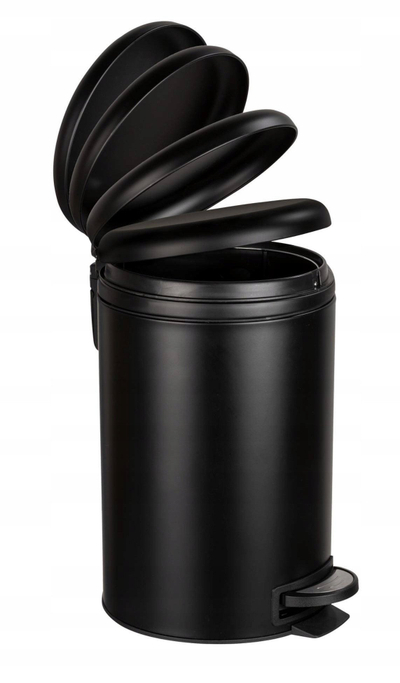 Kosh me pedale Home24 Leman Easy Close, mbyllje e butë, inox, argjendtë