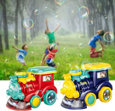 Lodër tren me flluska Trifox Cartoon Train, drita dhe muzikë, shumëngjyrësh