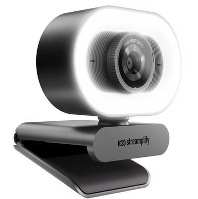 Веб-камера Streamplify Cam Plus, FHD 1080p, 60FPS, со прстенесто светло