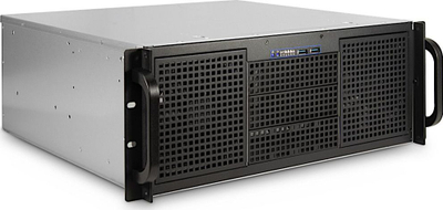 Kuti serveri rack Inter-Tech 4U 40240, format 4U, me ventilatorë, ngjyrë zezë-gri