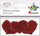 Stoli dekorative Titanum Fabric Decoration Red Hearts, 3 x 4 cm, set 3 copë, të kuqe