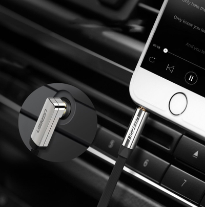 Kabllo audio AUX Ugreen AV119, mini jack 3.5mm, 0.5 m, e zezë