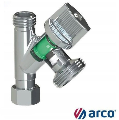 Valvul këndore dekorative Arco Conekta, 1/2"-1/2"-3/4", krom
