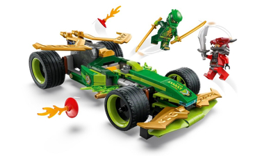 Lodër LEGO NINJAGO Lloyd Pull Back Race Car 71828, makinë garuese me tërheqje mbrapa, shumëngjyrëshe