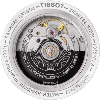 Orë dore për meshkuj Tissot T-Classic Couturier Automatic Powermatic 80, e zezë