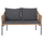Sofa e jashtme 2-ulëse Baffin (HM6054.03), bezhë