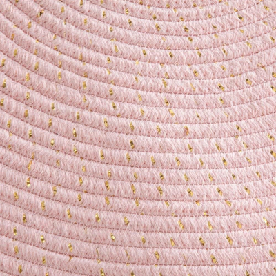 Tapet shtëpie Lurex, rrumbullak, 90 cm, rozë me ar