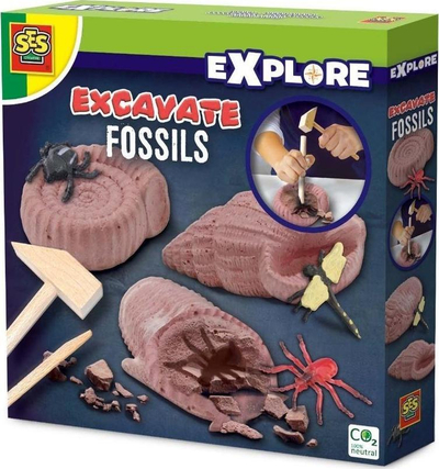 Set loje SES Fossil Excavation, gërmim fosilesh, me çekiç edhe daltë