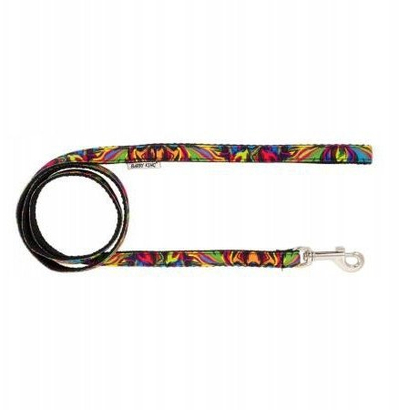 Litar qeni Barry King Picasso, polipropilen 20mm, 120cm, i zi me shumëngjyra