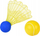 Set lodër badminton tenisi SP0700, 2 racheta plastike, top shkumë dhe shatll, shumëngjyrësh