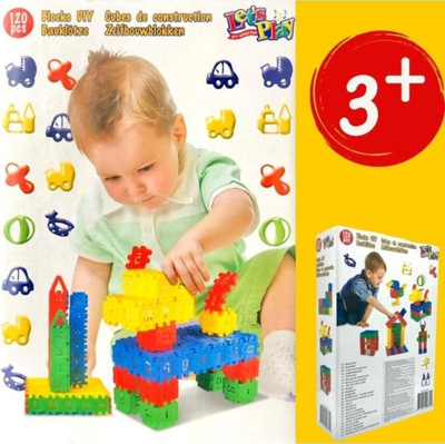 Set blloqesh ndërtimi Lets Play Set 4, 138 pjesë, për kalamaj, shumëngjyrësh