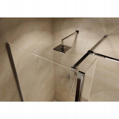 Kabinë dushi walk in Cersanit Mille B810, 90x90x200 cm, xham i kthjellët, krom