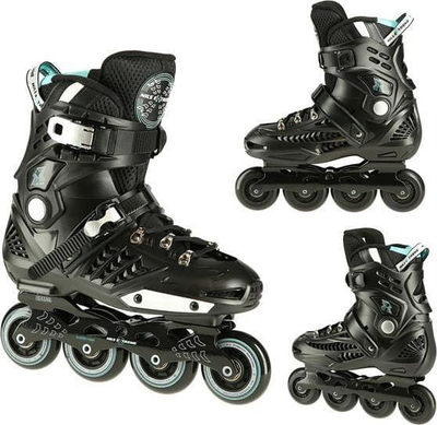 Rrola inline Nils Extreme NA20001, ABEC9, nr. 35, të zinj