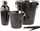 Set bar Excellent Houseware, çelik inox, kovë akulli dhe shaker, i zi