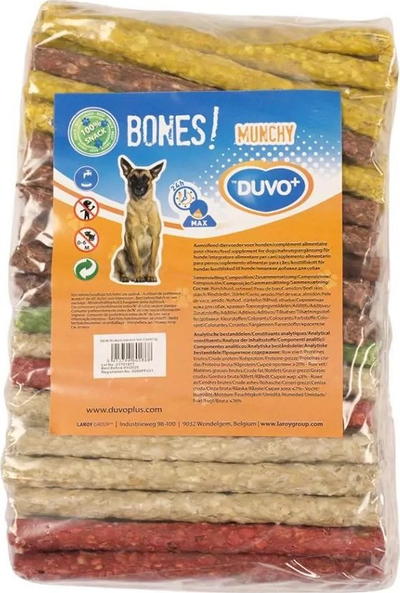 Shkopinj përtypës për qen Bone! Munchy Sticks, 12.5 cm, 100 copë, ngjyra të përziera