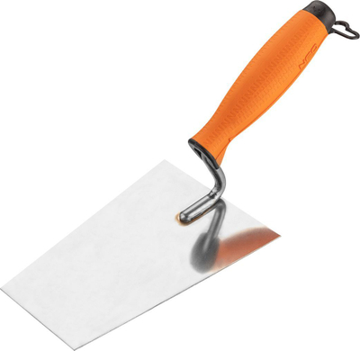 Lugë suvatimi trapezoidale Neo 50-147, 160mm, çelik inox, dorezë dy-materialëshe portokalli