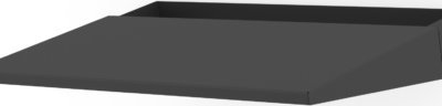 Rafte metalike Func Mobile Shelf, për karroca TV, e zezë
