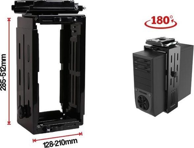 Mbajtëse kompjuteri Spacetronik Ergoline SPB-101G, nën tavolinë, deri 15kg, argjend