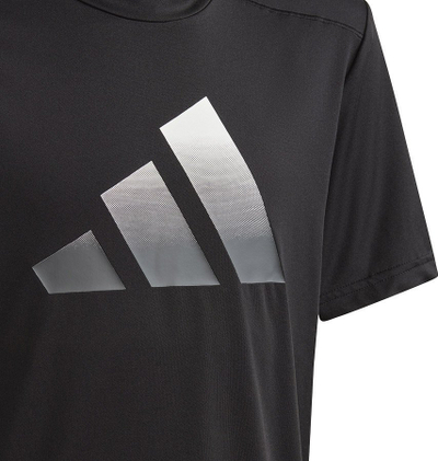Bluzë sport për kalamaj Adidas B TI, AEROREADY, poliester i ricikluar, e zezë