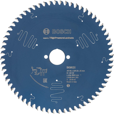 Disqe rrethore Bosch Expert 2608644355, 216mm, 64 dhëmbë, gri