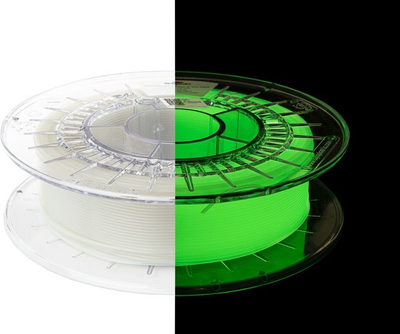Filament 3D Spectrum PET-G që ndriçon në errësirë, 1.75mm, 0.5kg, verdhë-gjelbër