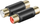 Adapter audio video Cinch Goobay 64664, 2-way, 4x RCA femër, i artë