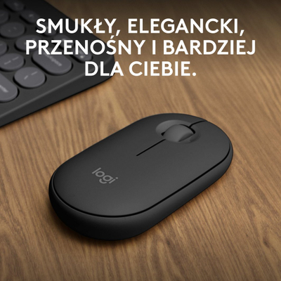 Maus Logitech Pebble 2 M350s (910-007015), Bluetooth, kompakt, i zi/grafit, rozë, i bardhë